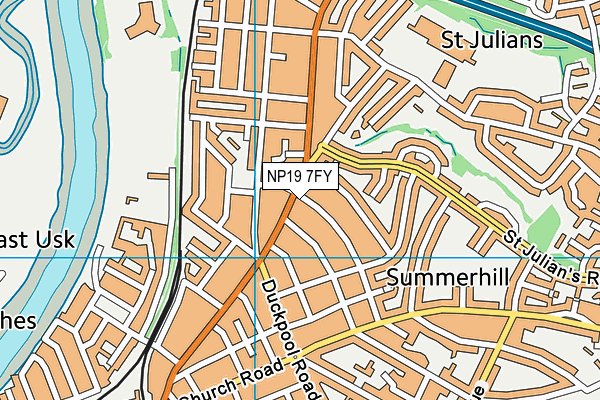 NP19 7FY map - OS VectorMap District (Ordnance Survey)