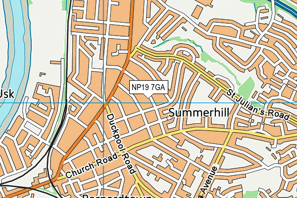 NP19 7GA map - OS VectorMap District (Ordnance Survey)