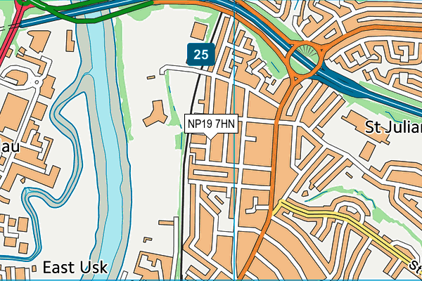 NP19 7HN map - OS VectorMap District (Ordnance Survey)