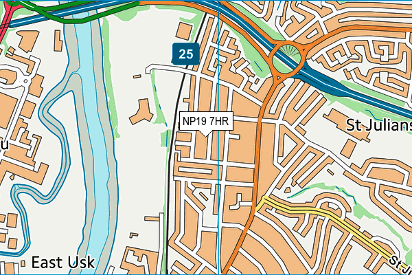 NP19 7HR map - OS VectorMap District (Ordnance Survey)