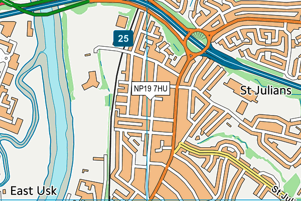 NP19 7HU map - OS VectorMap District (Ordnance Survey)