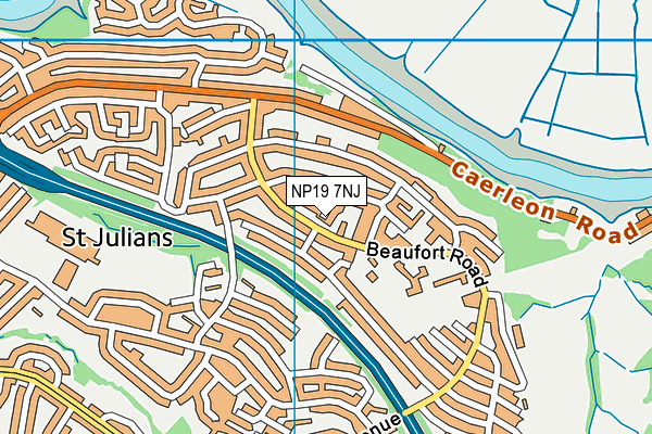NP19 7NJ map - OS VectorMap District (Ordnance Survey)