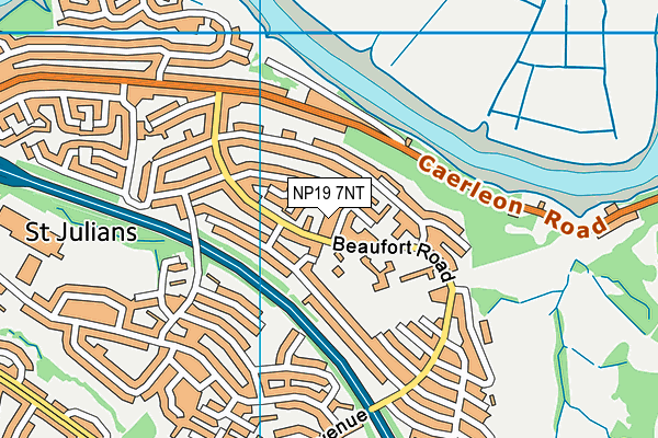 NP19 7NT map - OS VectorMap District (Ordnance Survey)