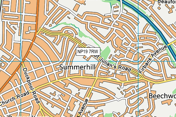 NP19 7RW map - OS VectorMap District (Ordnance Survey)