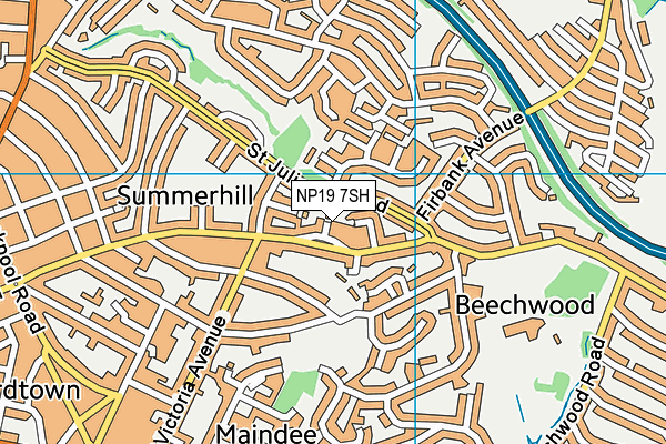 NP19 7SH map - OS VectorMap District (Ordnance Survey)