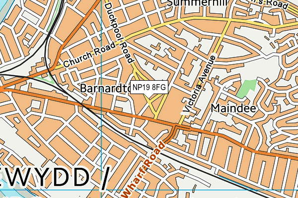 NP19 8FG map - OS VectorMap District (Ordnance Survey)