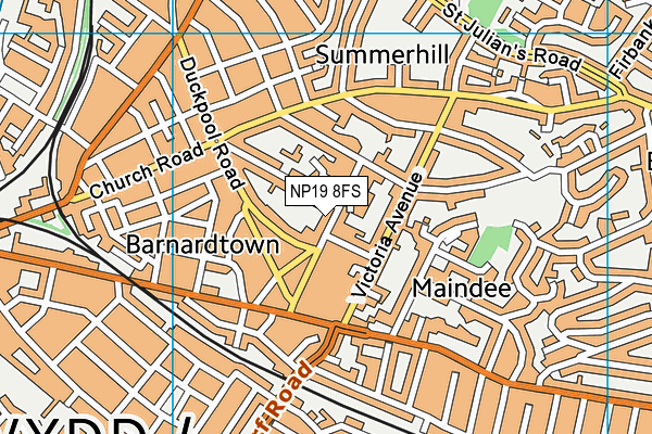 NP19 8FS map - OS VectorMap District (Ordnance Survey)