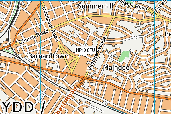 NP19 8FU map - OS VectorMap District (Ordnance Survey)