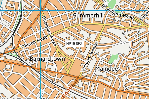 NP19 8FZ map - OS VectorMap District (Ordnance Survey)
