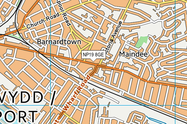 NP19 8GE map - OS VectorMap District (Ordnance Survey)