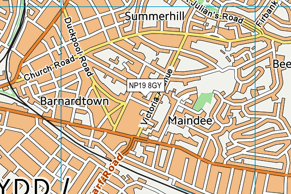 NP19 8GY map - OS VectorMap District (Ordnance Survey)