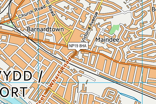 NP19 8HA map - OS VectorMap District (Ordnance Survey)