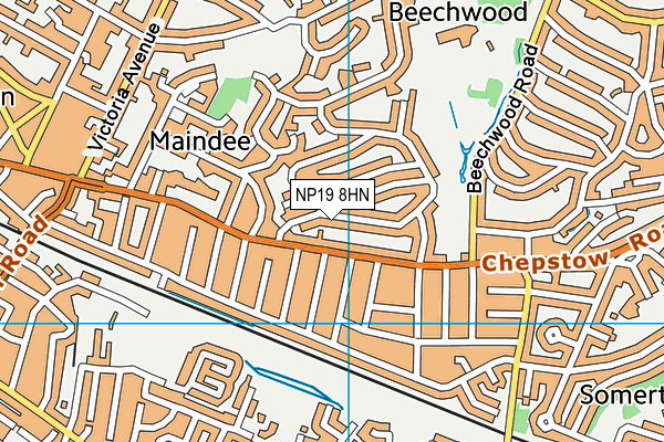 NP19 8HN map - OS VectorMap District (Ordnance Survey)
