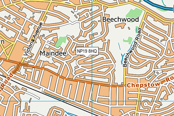 NP19 8HQ map - OS VectorMap District (Ordnance Survey)