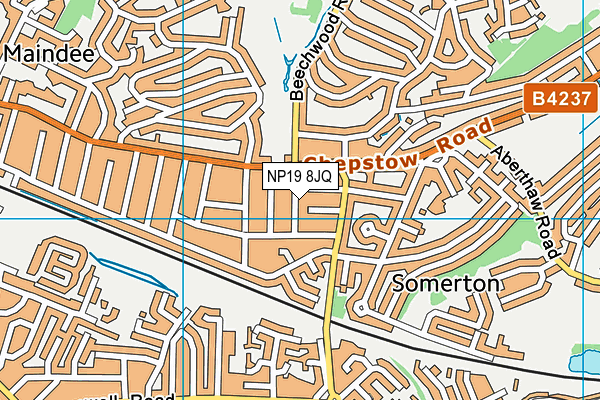 NP19 8JQ map - OS VectorMap District (Ordnance Survey)