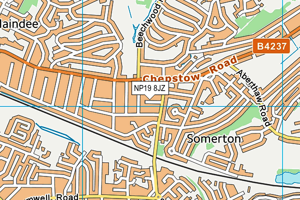 NP19 8JZ map - OS VectorMap District (Ordnance Survey)