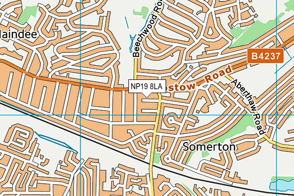 NP19 8LA map - OS VectorMap District (Ordnance Survey)