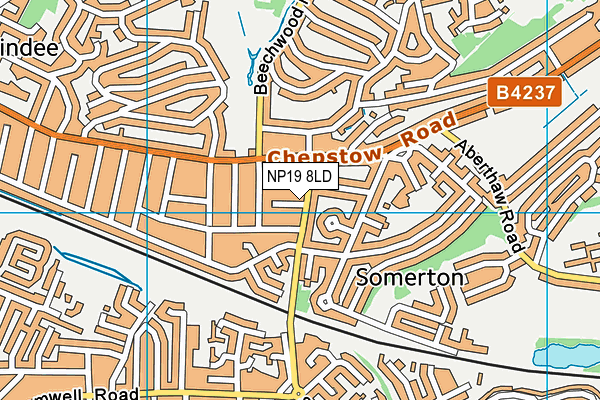 NP19 8LD map - OS VectorMap District (Ordnance Survey)