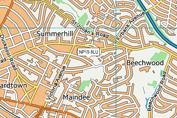 NP19 8LU map - OS VectorMap District (Ordnance Survey)