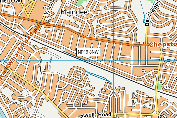 NP19 8NW map - OS VectorMap District (Ordnance Survey)