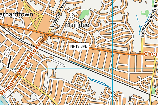 NP19 8PB map - OS VectorMap District (Ordnance Survey)