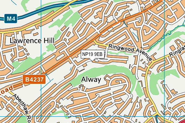 NP19 9EB map - OS VectorMap District (Ordnance Survey)