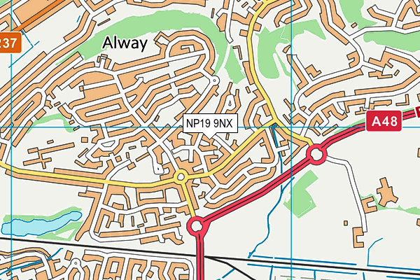 NP19 9NX map - OS VectorMap District (Ordnance Survey)