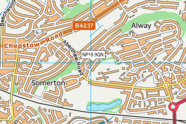 NP19 9QN map - OS VectorMap District (Ordnance Survey)