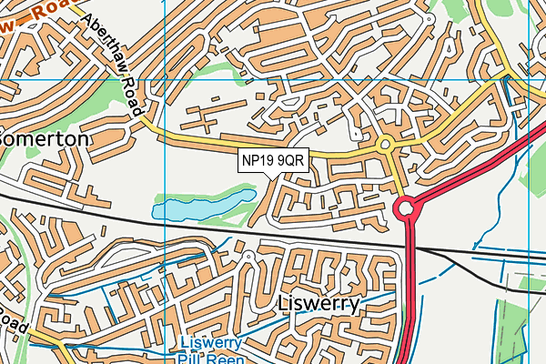 NP19 9QR map - OS VectorMap District (Ordnance Survey)