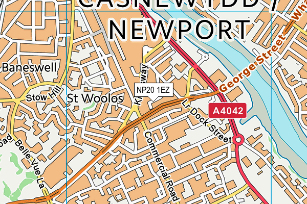 NP20 1EZ map - OS VectorMap District (Ordnance Survey)