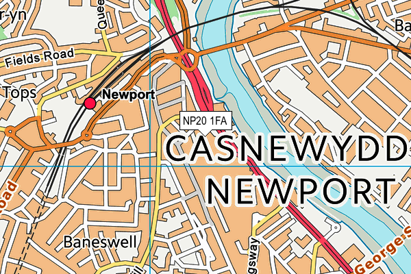 NP20 1FA map - OS VectorMap District (Ordnance Survey)