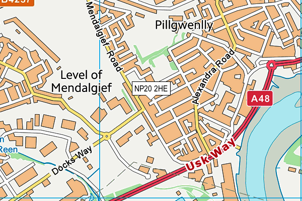 NP20 2HE map - OS VectorMap District (Ordnance Survey)