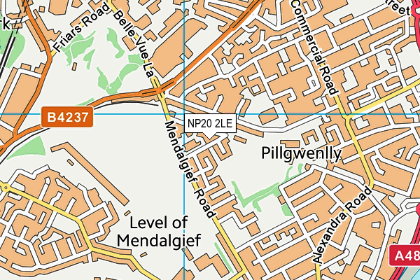 NP20 2LE map - OS VectorMap District (Ordnance Survey)