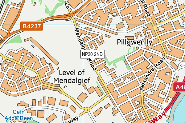 NP20 2ND map - OS VectorMap District (Ordnance Survey)