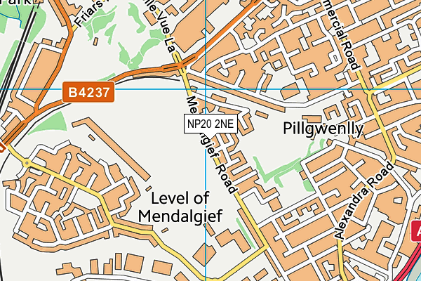 NP20 2NE map - OS VectorMap District (Ordnance Survey)