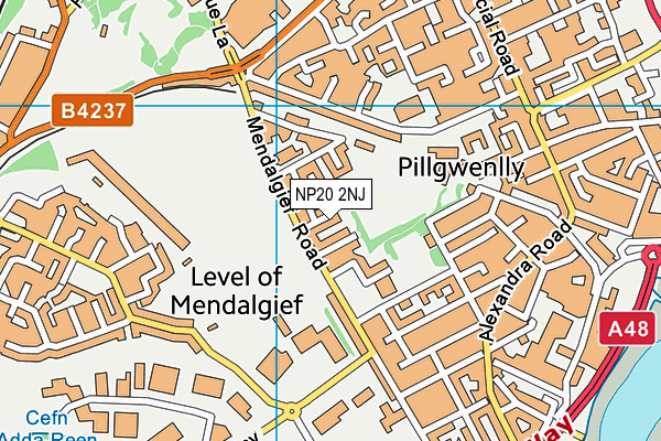 NP20 2NJ map - OS VectorMap District (Ordnance Survey)