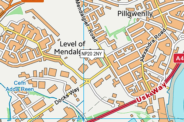 NP20 2NY map - OS VectorMap District (Ordnance Survey)