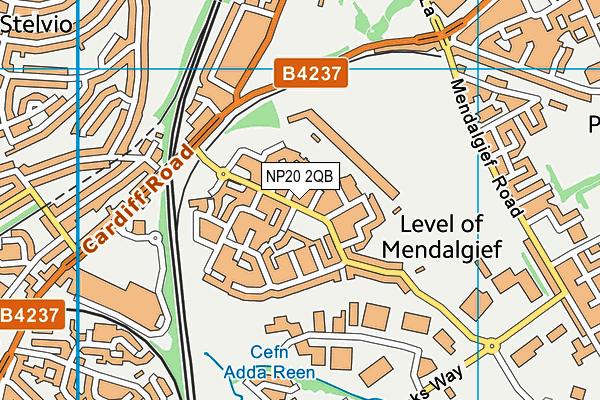 NP20 2QB map - OS VectorMap District (Ordnance Survey)