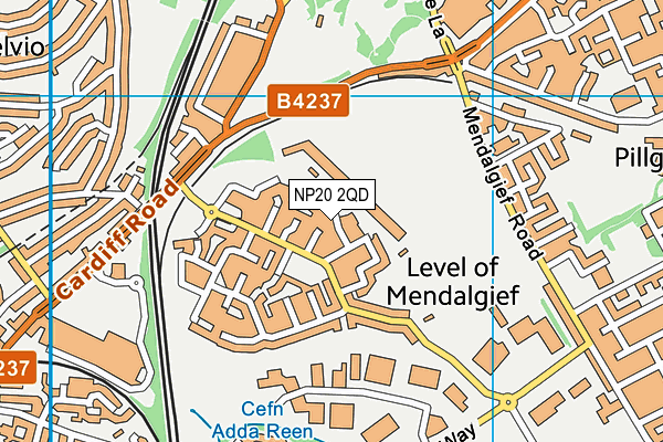 NP20 2QD map - OS VectorMap District (Ordnance Survey)