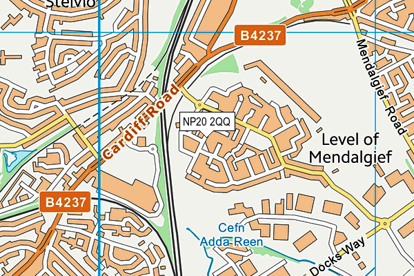 NP20 2QQ map - OS VectorMap District (Ordnance Survey)