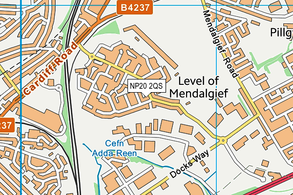 NP20 2QS map - OS VectorMap District (Ordnance Survey)