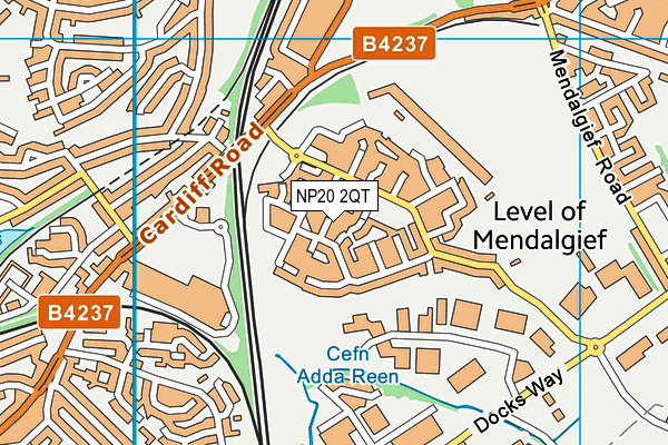 NP20 2QT map - OS VectorMap District (Ordnance Survey)