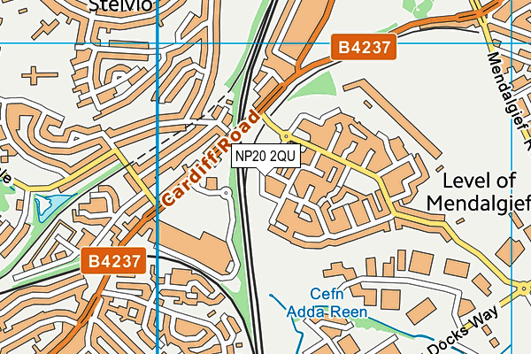 NP20 2QU map - OS VectorMap District (Ordnance Survey)