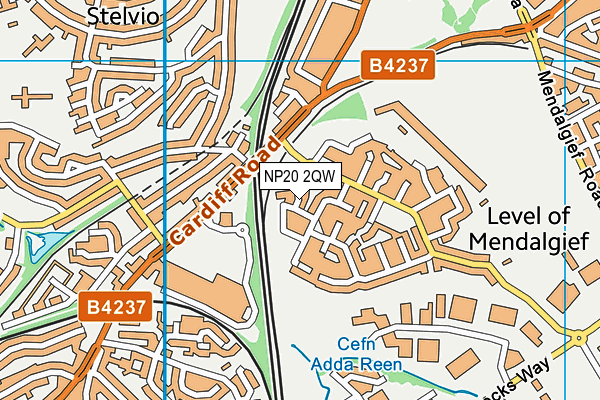 NP20 2QW map - OS VectorMap District (Ordnance Survey)