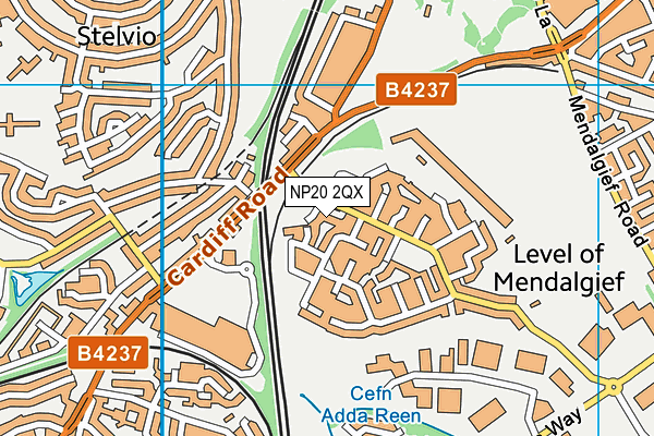NP20 2QX map - OS VectorMap District (Ordnance Survey)