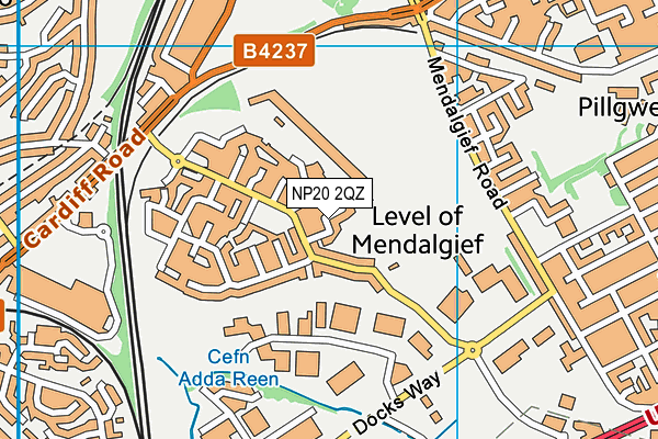 NP20 2QZ map - OS VectorMap District (Ordnance Survey)
