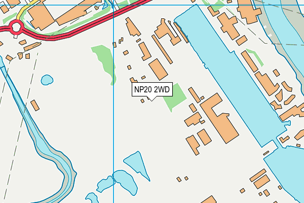 NP20 2WD map - OS VectorMap District (Ordnance Survey)