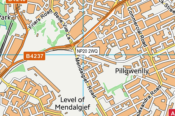 NP20 2WQ map - OS VectorMap District (Ordnance Survey)