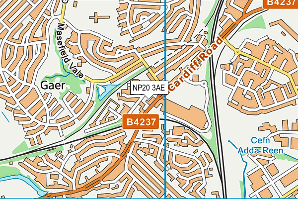 NP20 3AE map - OS VectorMap District (Ordnance Survey)