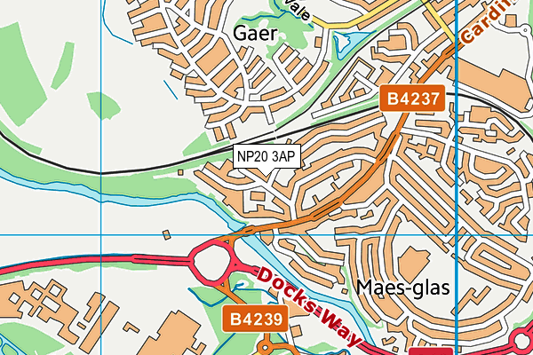 NP20 3AP map - OS VectorMap District (Ordnance Survey)